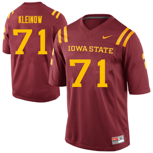 Men #71 Alex Kleinow Iowa State Cyclones College Football Jerseys Sale-Cardinal
